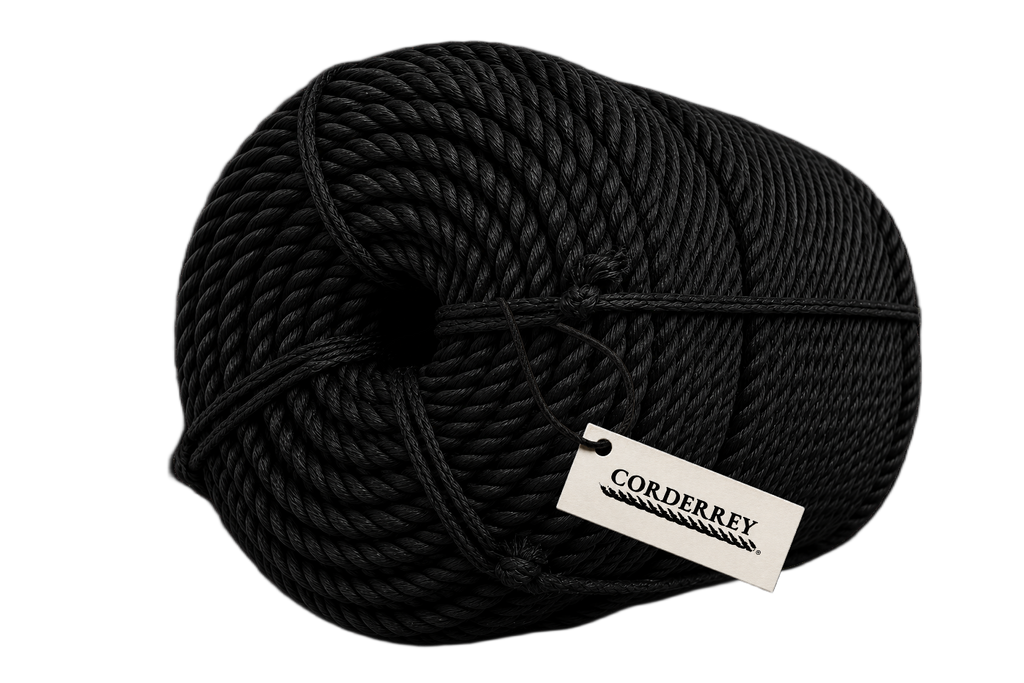 Rollo de Cuerda Ecológica Premium Negra con Protección UV – 10 mm (3/8")