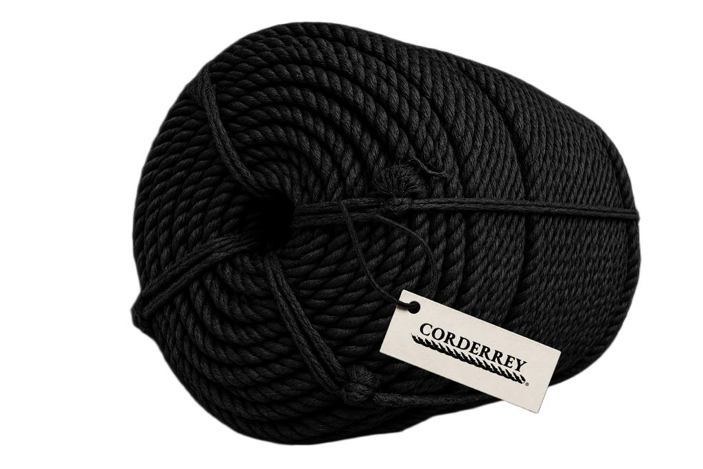 Rollo de Cuerda Ecológica Premium Negra con Protección UV – 13 mm (1/2")