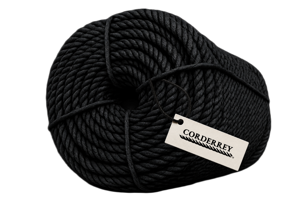 Rollo de Cuerda T2 Premium Negra con Protección UV – 19 mm (3/4")