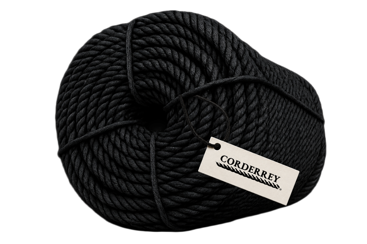 Rollo de Cuerda T2 Premium Negra con Protección UV – 16 mm (5/8")