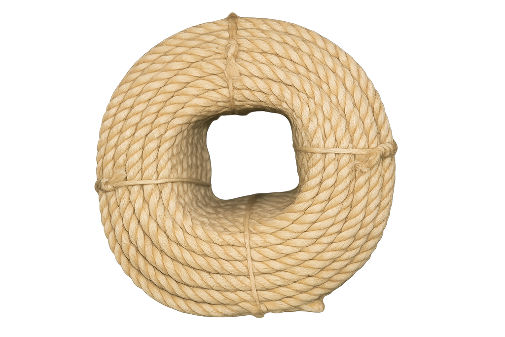 Rollo de Cuerda de Henequén / Ixtle / Sisal – Mecate Natural 19 mm (3/4") – 40 kg