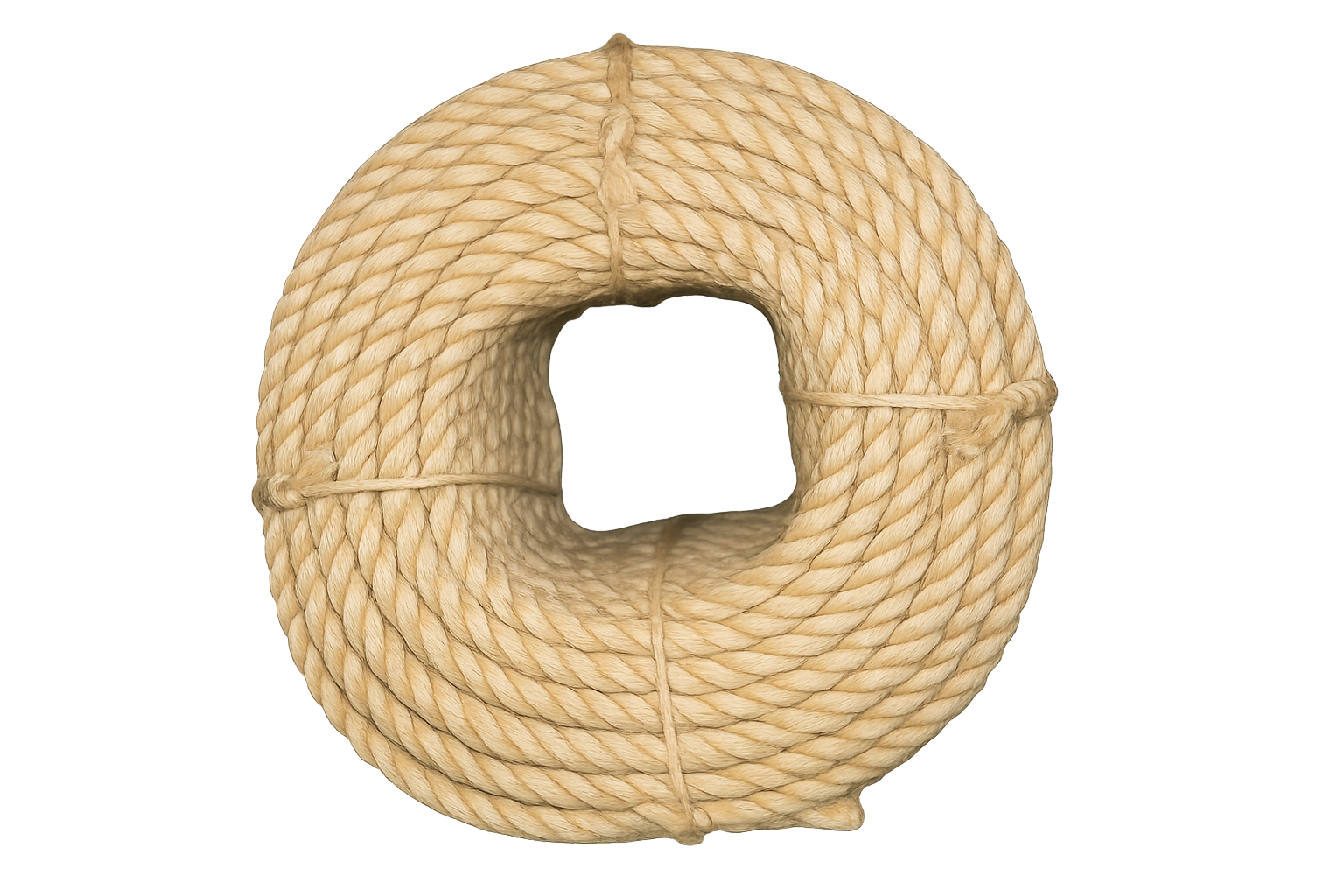 Rollo de Cuerda de Henequén / Ixtle / Sisal – Mecate Natural 19 mm (3/4") – 40 kg