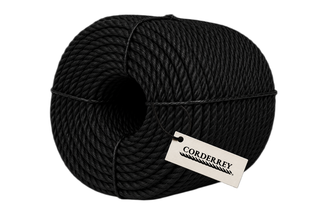 Rollo de Cuerda T2 Premium Negra con Protección UV – 16 mm (5/8")