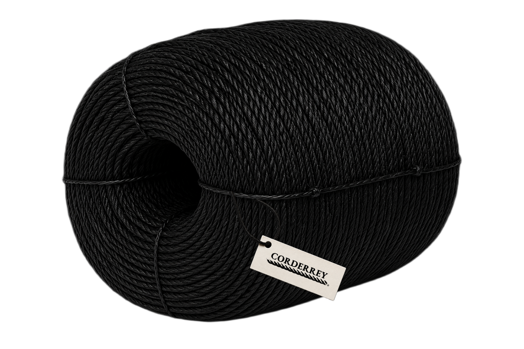 Rollo de Cuerda Ecológica Premium Negra con Protección UV – 8 mm (5/16")