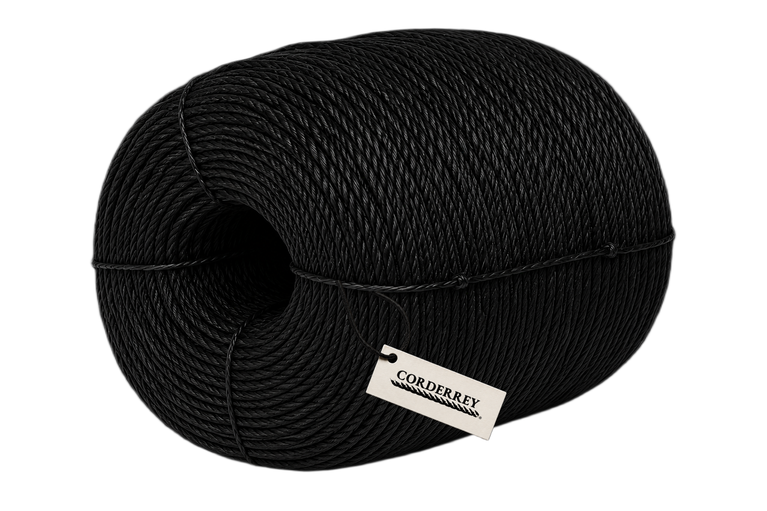 Rollo de Cuerda Ecológica Premium Negra con Protección UV – 6 mm (1/4")