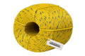 Rollo de Cuerda de Polipropileno Reciclado Amarilla con Guía Azul – 6 mm (1/4")