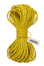 Rollo de Cuerda de Polipropileno Reciclado Amarilla con Guía Azul – 6 mm (1/4")