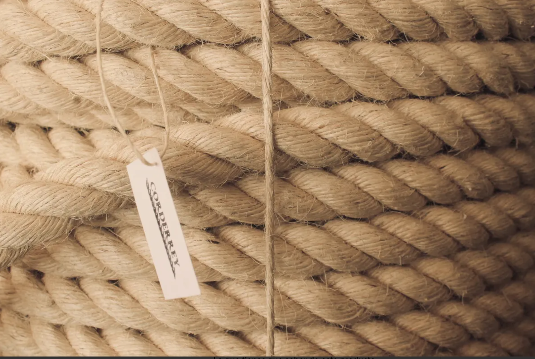 Rollo de Cuerda de Henequén / Ixtle / Sisal – Mecate Natural 38 mm (1.5") – 100 kg