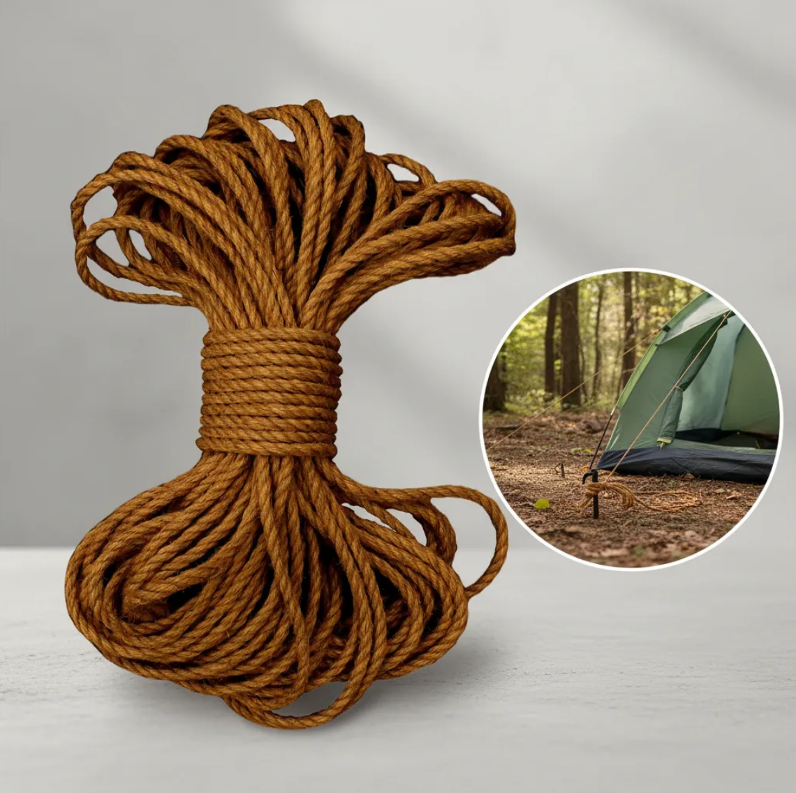 Rollo de Cuerda de Yute Natural 6 mm (1/4") – 25 kg