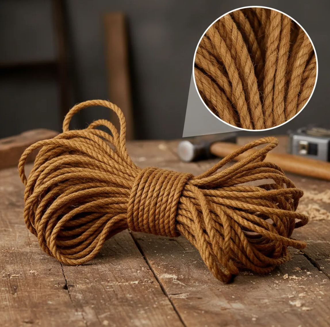 Rollo de Cuerda de Yute Natural 8 mm (5/16") – 25 kg