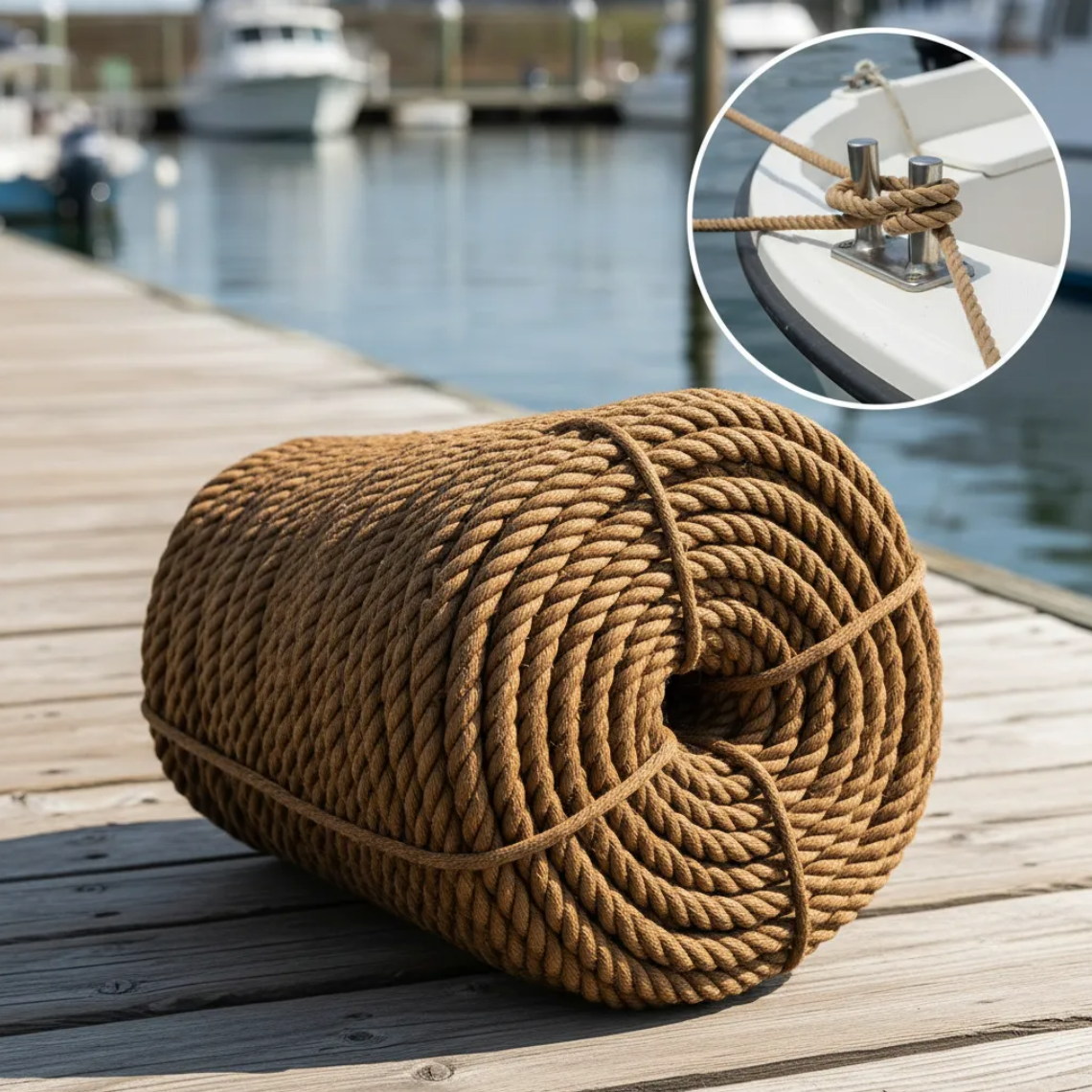 Rollo de Cuerda de Yute Natural 16 mm (5/8") – 40 kg