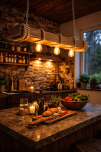 “Short Dock” Pendant Lamp – 3 Lights – 80 cm x 25 cm 