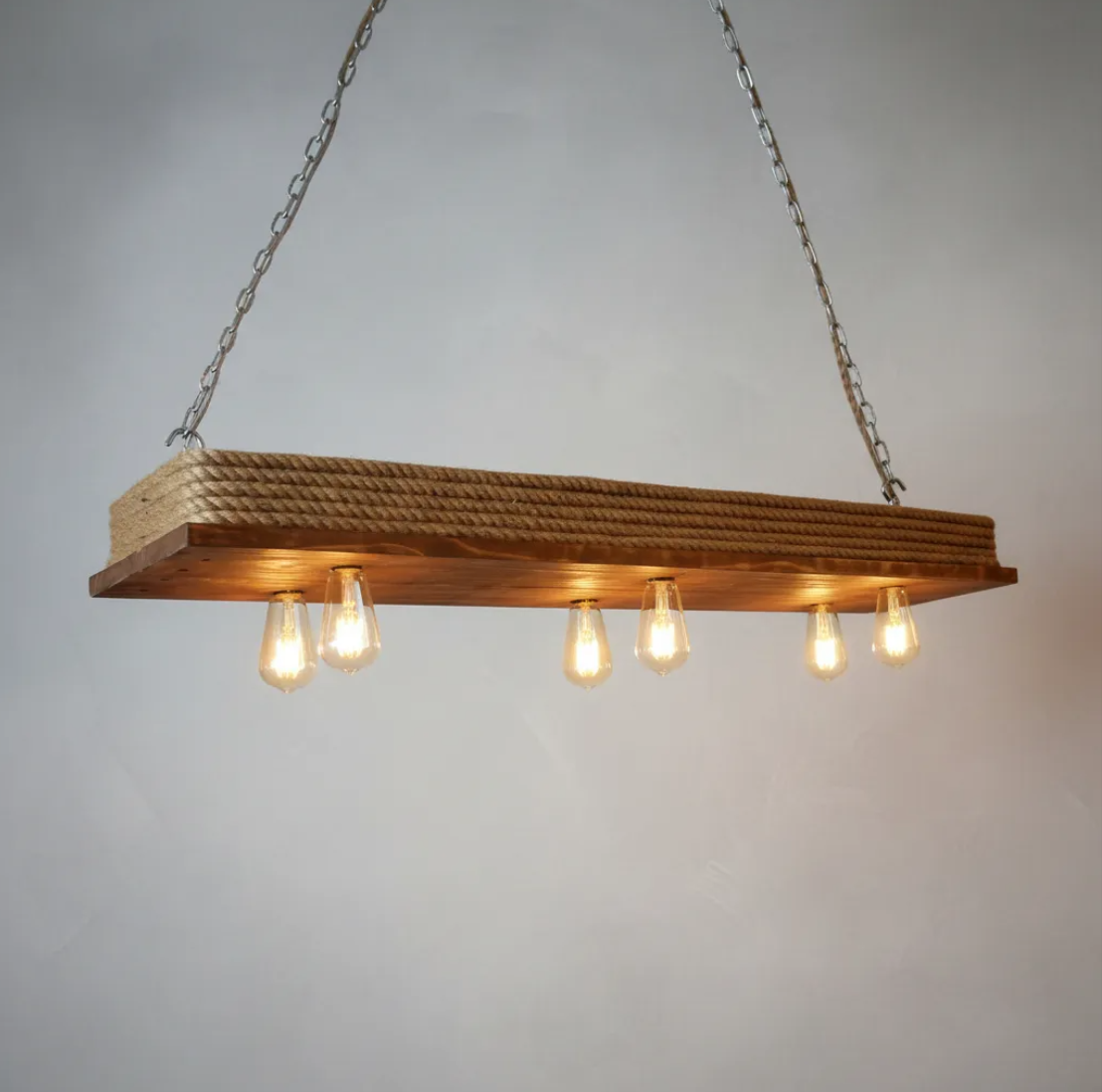 Lámpara Colgante “Malecón” – 6 Focos – 120 cm x 30 cm