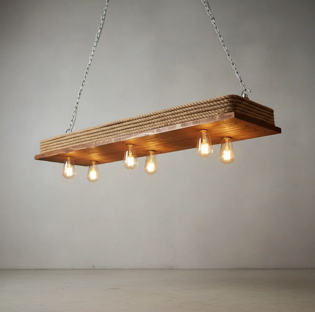 Lámpara Colgante “Malecón” – 6 Focos – 120 cm x 30 cm