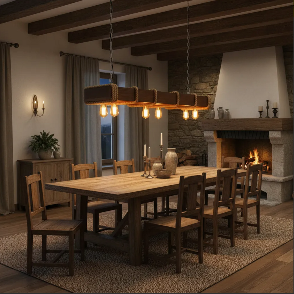 “Long Dock” Pendant Lamp – 6 Lights – 120 cm x 30 cm 