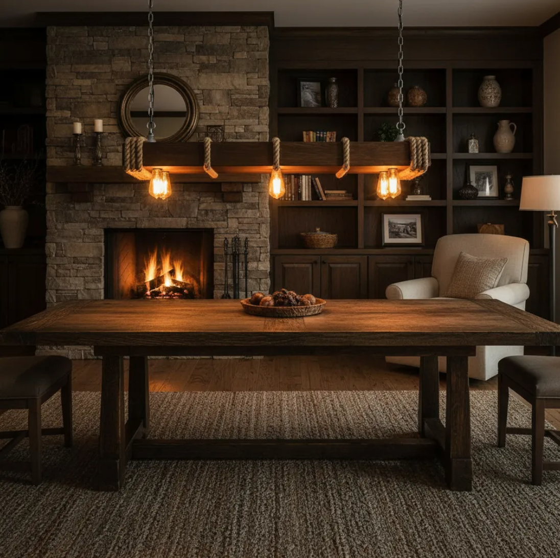 “Long Dock” Pendant Lamp – 6 Lights – 120 cm x 30 cm 