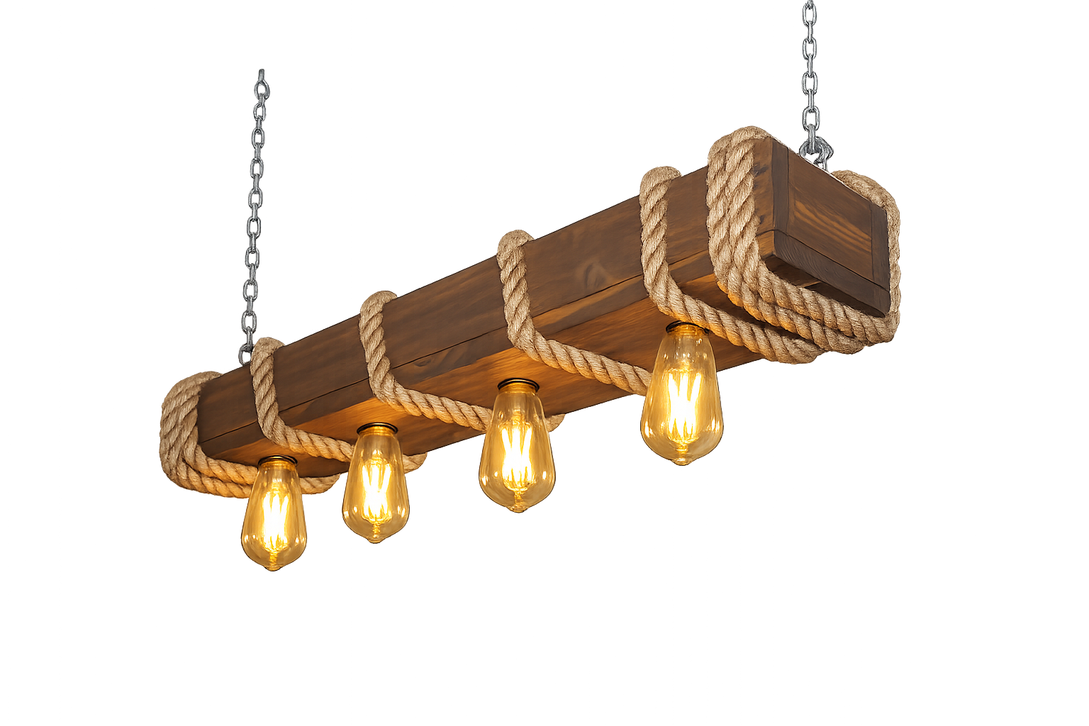 Lámpara Colgante “Luz Costera” – 3 Focos – 80 cm x 25 cm