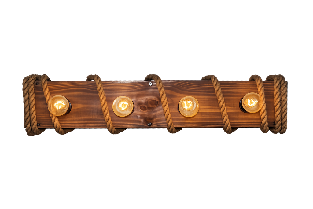 Lámpara Colgante “Luz Costera” – 4 Focos – 80 cm x 25 cm