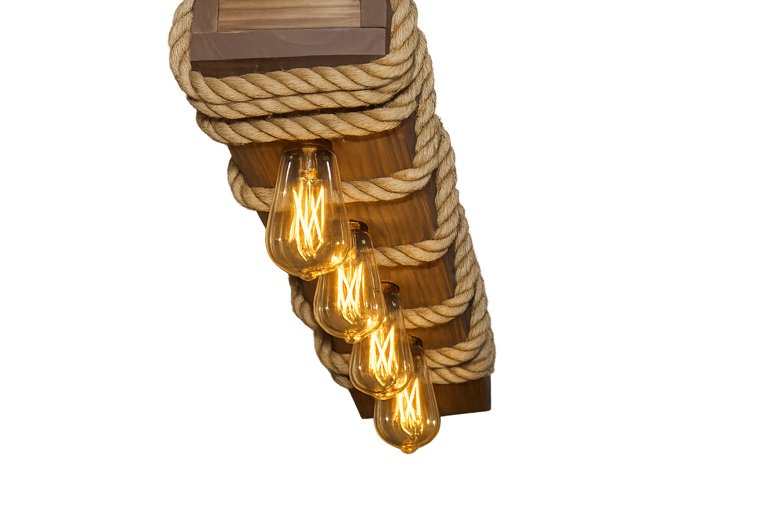 Lámpara Colgante “Luz Costera” – 4 Focos – 80 cm x 25 cm