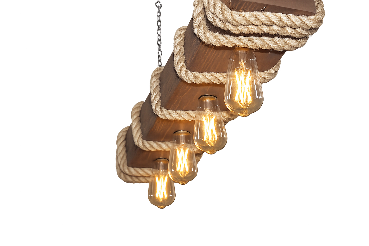 Lámpara Colgante “Luz Costera” – 4 Focos – 80 cm x 25 cm