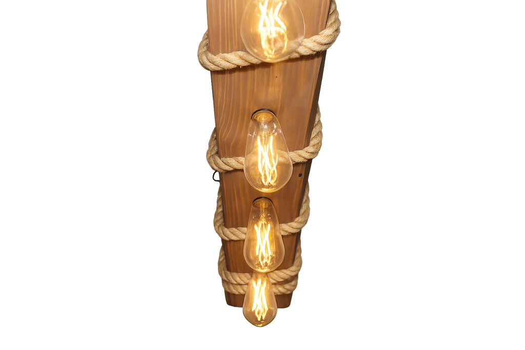 Lámpara Colgante “Luz Costera” – 4 Focos – 80 cm x 25 cm