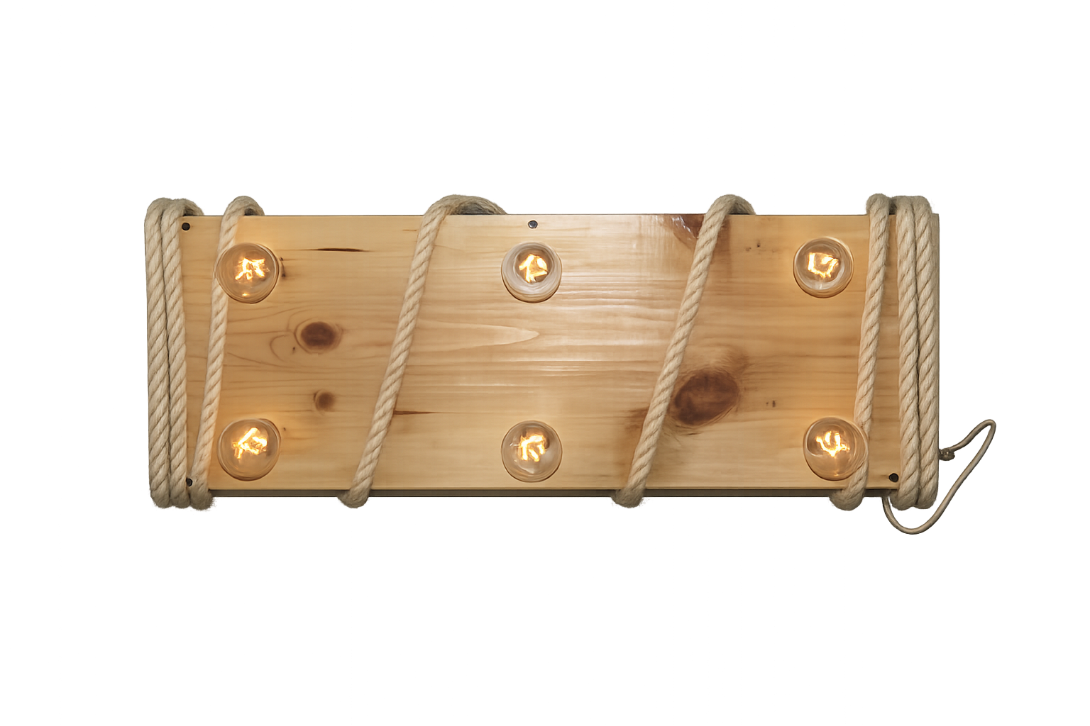 Lámpara Colgante “Viga Marina” Color Claro – 6 Focos – 80 cm x 30 cm