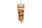 Lámpara Colgante “Muelle Corto” Color Claro – 3 Focos – 80 cm x 15 cm