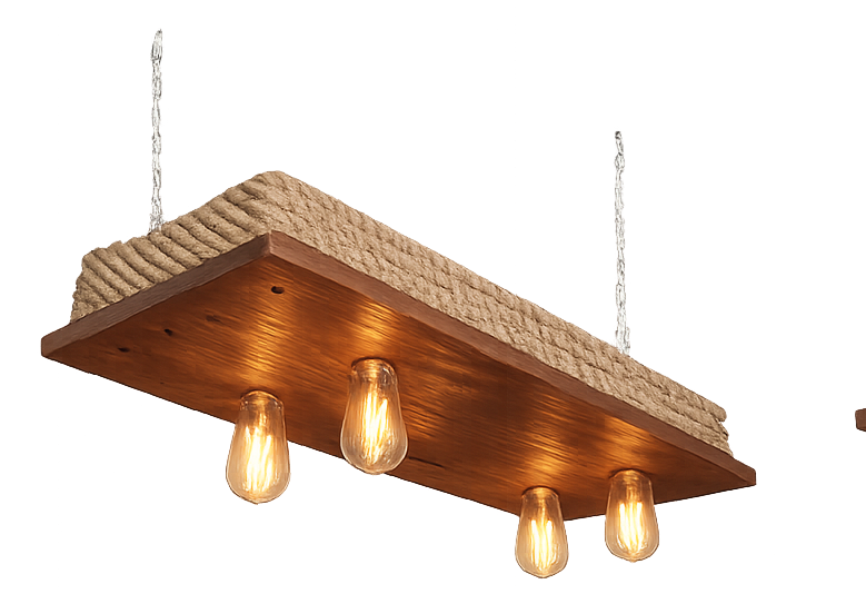 Lámpara Colgante “Andén” – 4 Focos – 80 cm x 30 cm