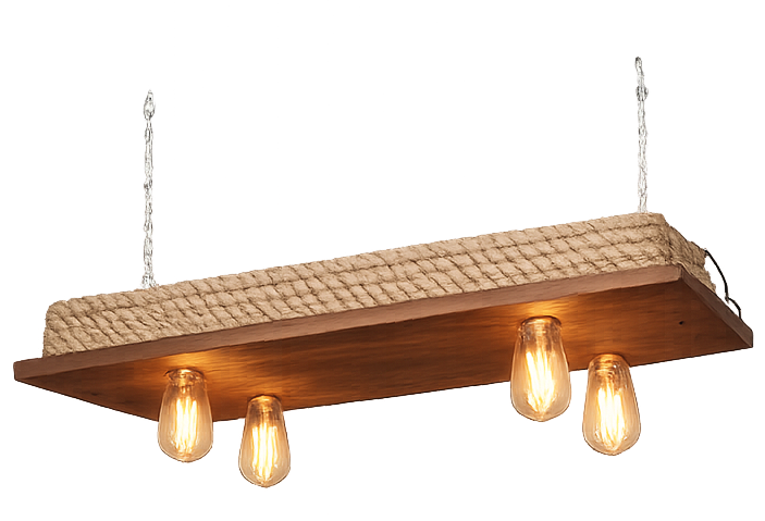 Lámpara Colgante “Andén” – 4 Focos – 80 cm x 30 cm