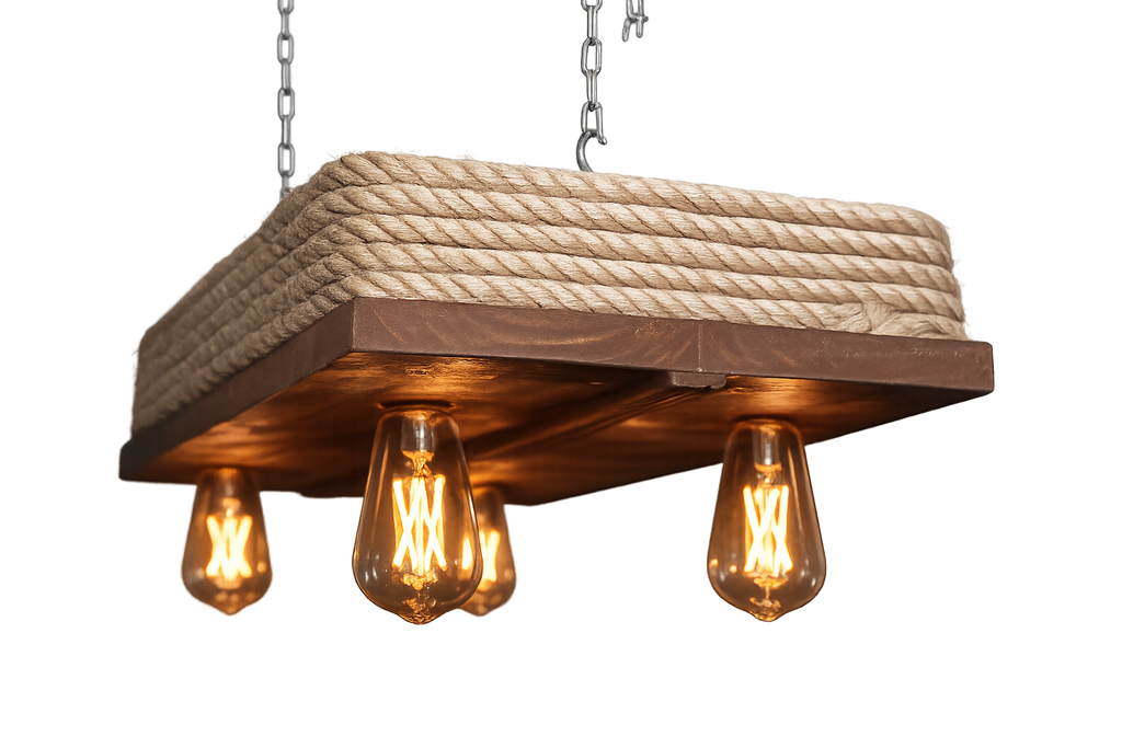 Lámpara Colgante “Andén” – 4 Focos – 80 cm x 30 cm