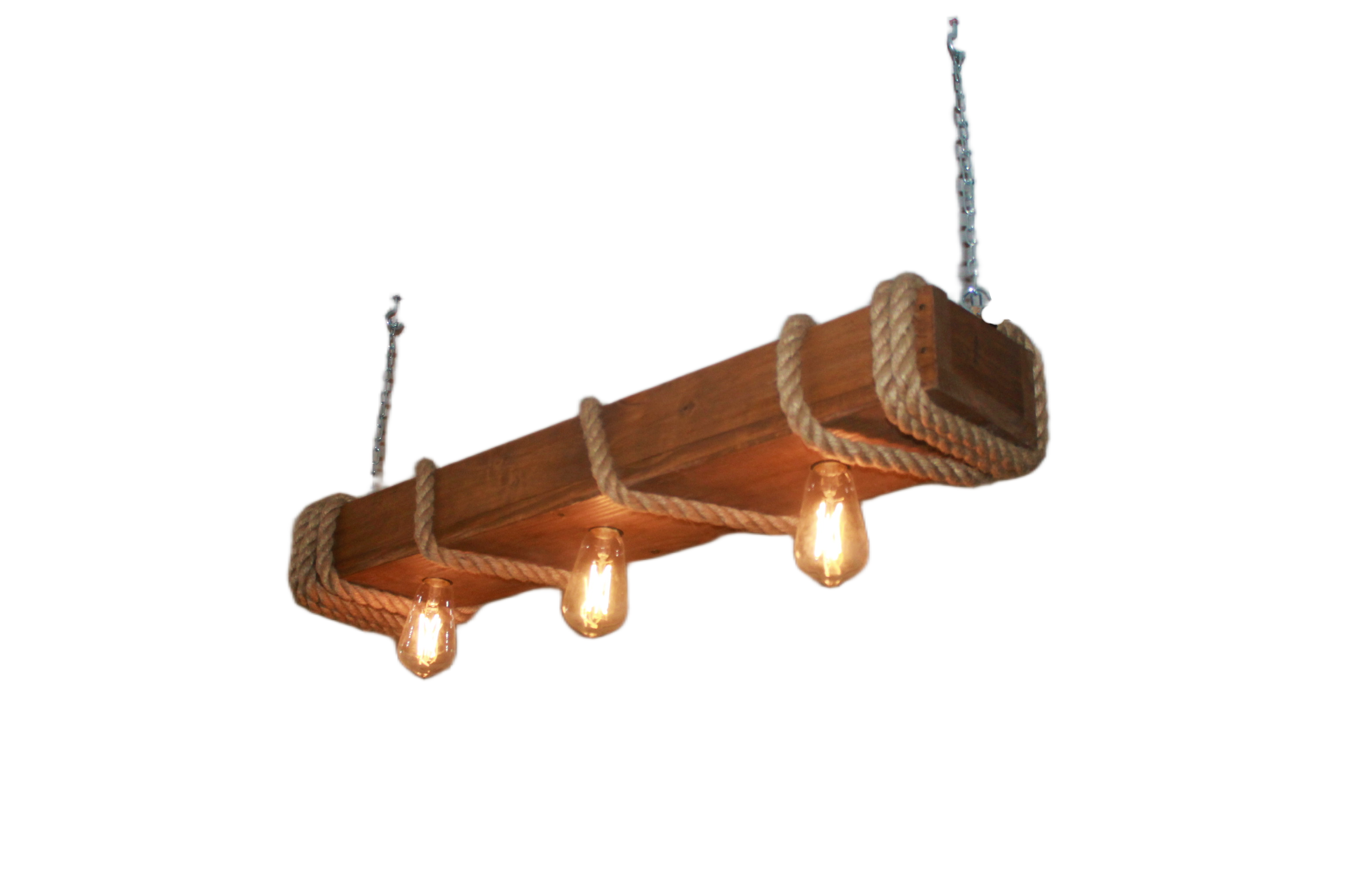 Lámpara Colgante “Muelle Corto” – 3 Focos – 80 cm x 25 cm