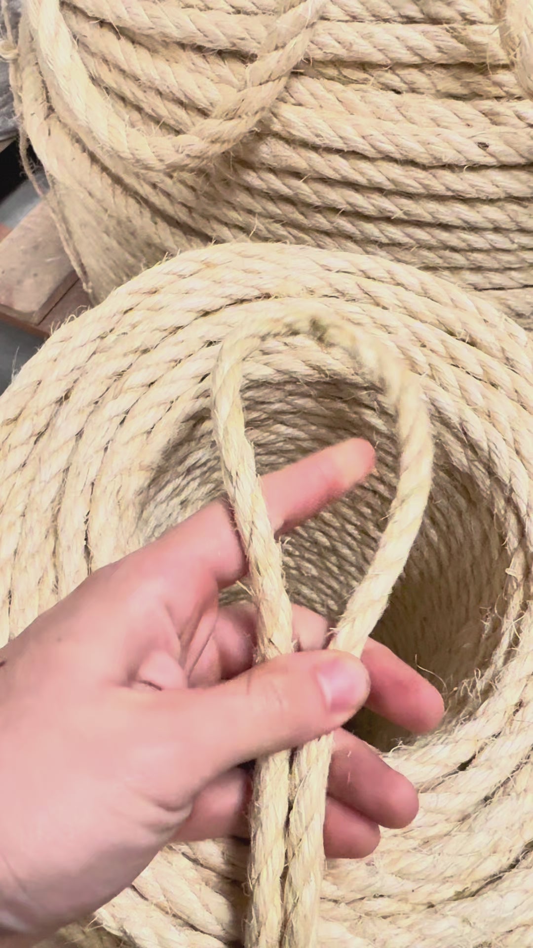 Rollo de Cuerda de Henequén / Ixtle / Sisal – Mecate Natural 10 mm (3/8") – 25 kg