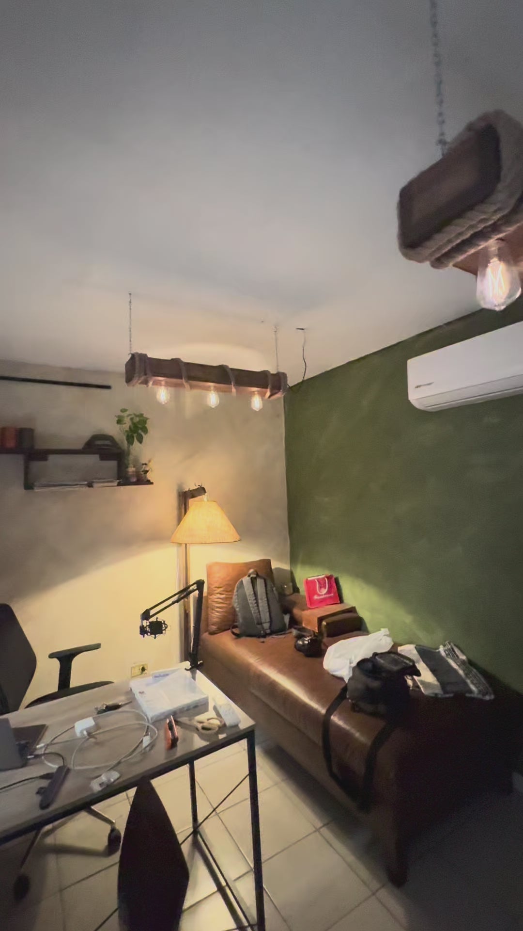 “Short Dock” Pendant Lamp – 3 Lights – 80 cm x 25 cm 